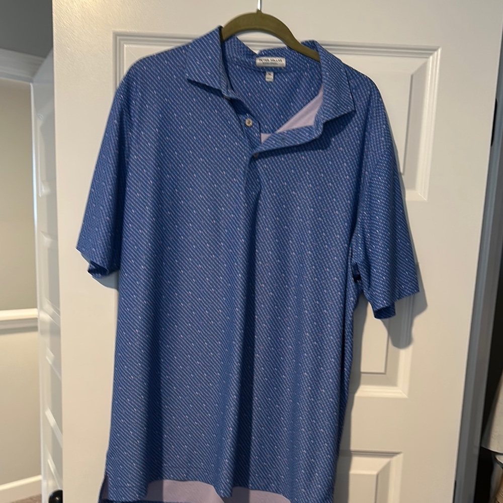 Peter Millar Blue Polo Shirt Lightweight Athletic Wear